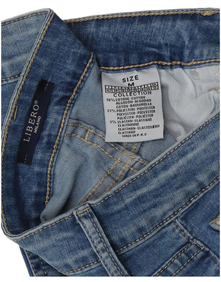 Libero Γυναικείο Slim Flared Jeans Medium W27 L31 Μπλε βαμβακερό