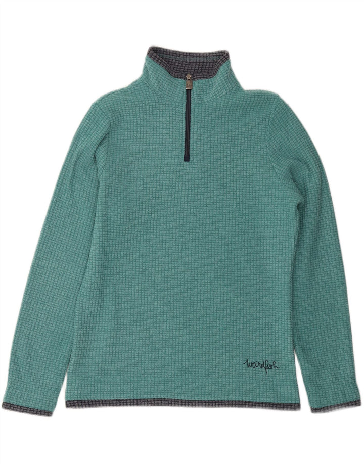WEIRD FISH Γυναικείο φερμουάρ Fleece Jumper UK 10 Small Green Polyester