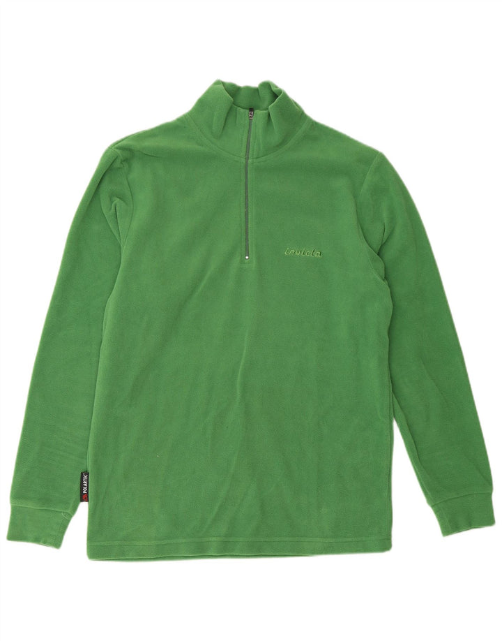 Invicta Ανδρικό φερμουάρ Fleece Jumper Μικρός Πράσινος Πολυεστέρας