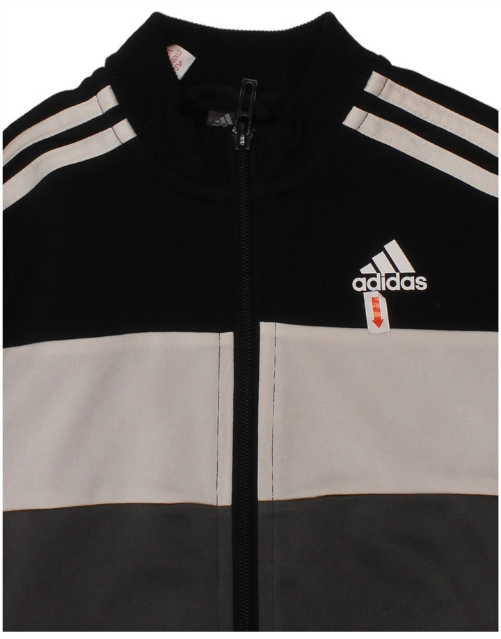 Μπουφάν ADIDAS Boys αθλητική φόρμα 4-5 ετών Μαύρο Colourblock Polyester