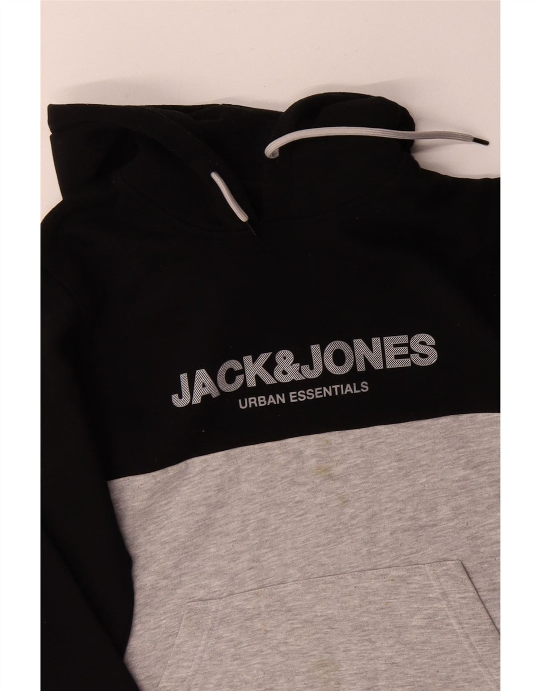 JACK & JONES Ανδρικό γραφικό μπλουζάκι με κουκούλα, μικρό μαύρο χρώμα, βαμβακερό