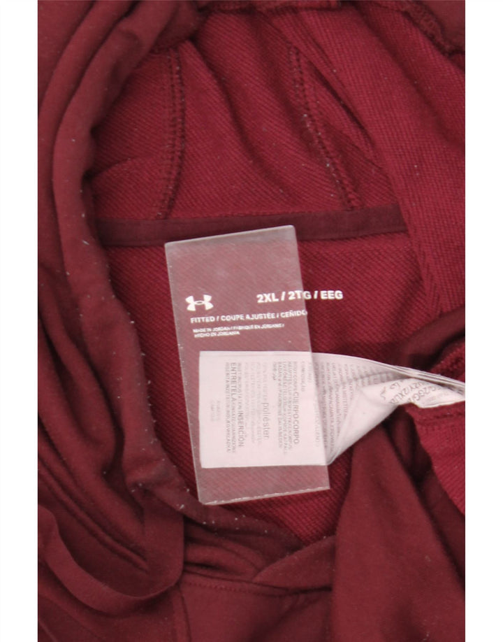 Under Armour Mens Hoodie Jumper 2XL Βουργουνδίας Πολυεστέρας