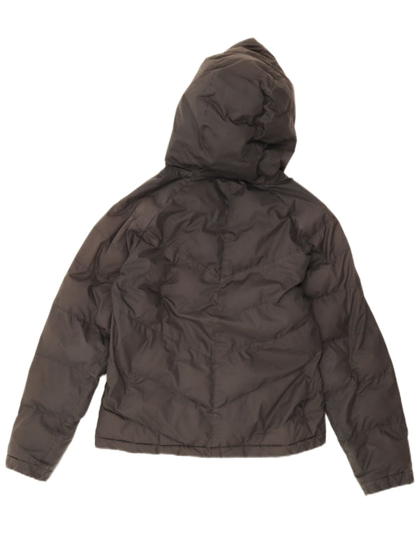 Nike Boys Hooded Padded Jacket 12-13 Years Large Black Polyester