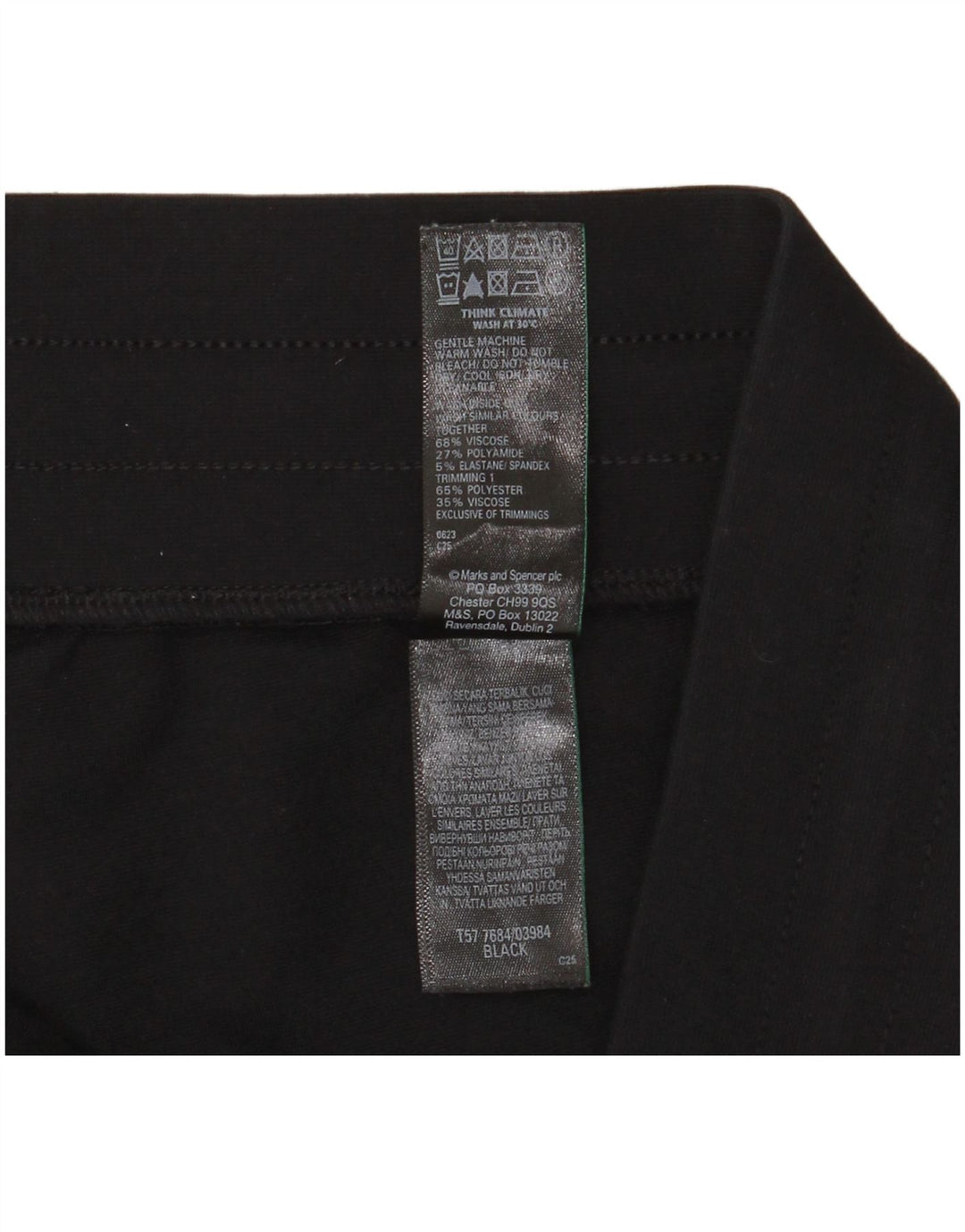 Γυναικεία αθλητικά παντελόνια Marks & Spencer UK 16 Large Black Colourblock