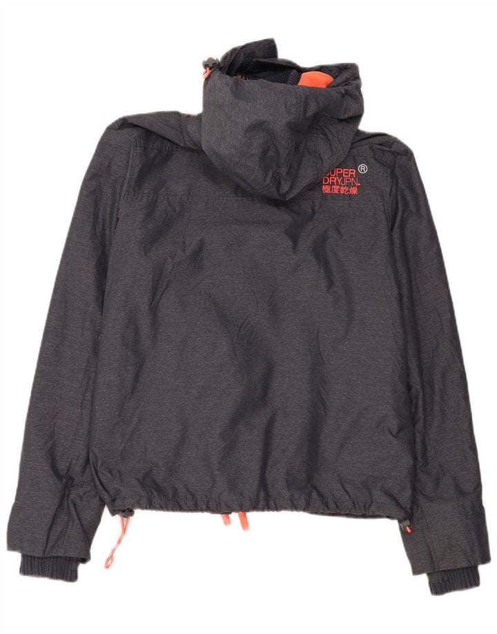 Superdry Γυναικείο Windcheater Hooded Windbreaker Jacket UK 16 Large Grey