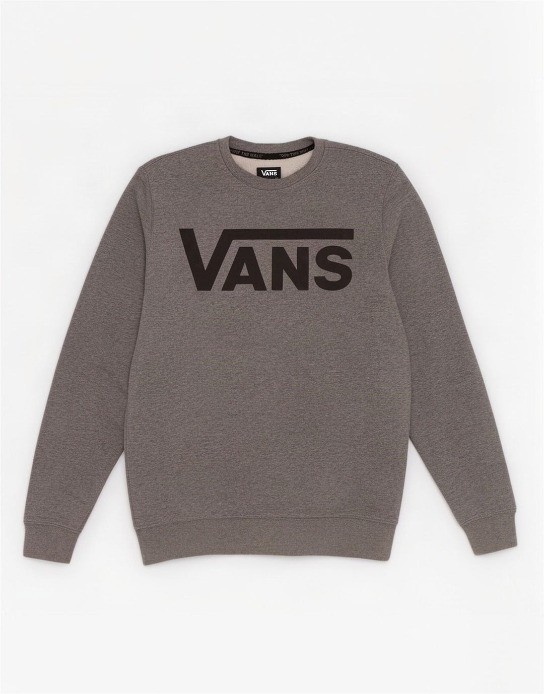 Ανδρικό γραφικό φούτερ Vans από βαμβακερό γκρι μικρό