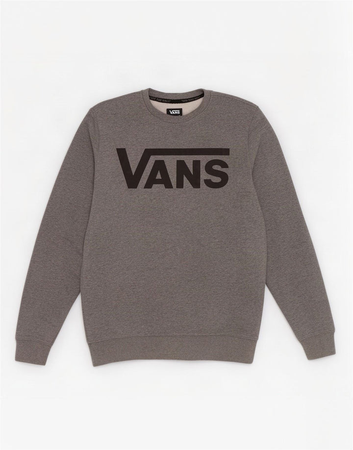 Ανδρικό γραφικό φούτερ Vans από βαμβακερό γκρι μικρό