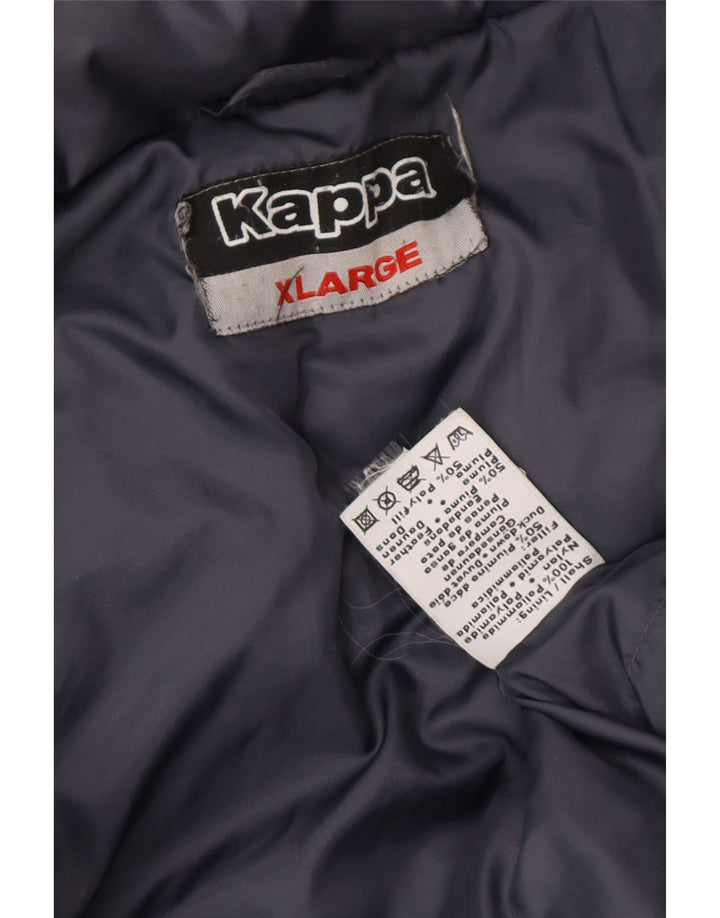 KAPPA Mens Padded Jacket UK 42 XL Navy Blue Polyamide Vintage Kappa and Second-Hand Kappa from Messina Hembry 
