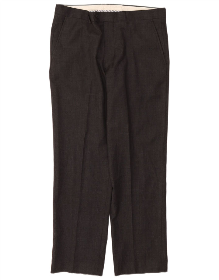Ανδρικό ίσιο παντελόνι John Lewis W34 L29 Μαύρο μάλλινο