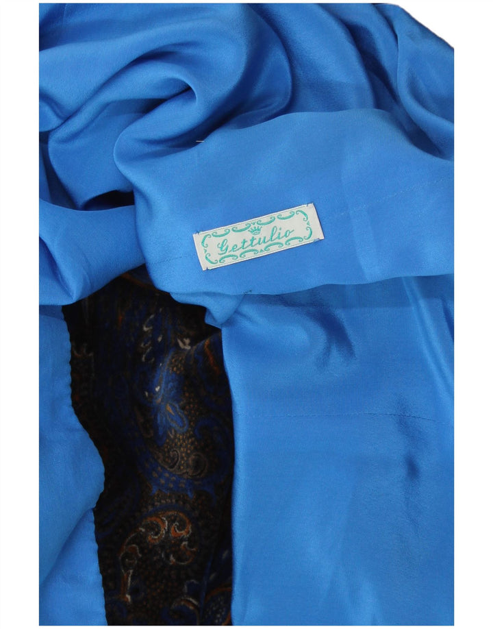 VINTAGE Γυναικείο βελούδινο σακάκι με 5 κουμπιά σακάκι UK 14 μεγάλο μπλε Paisley