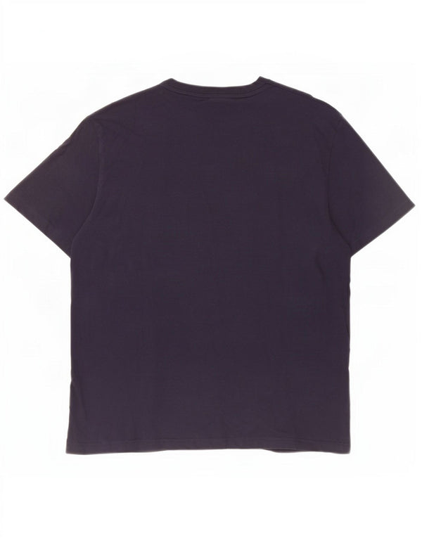 Ανδρικό T-Shirt Gant Top Large Navy Blue από βαμβάκι