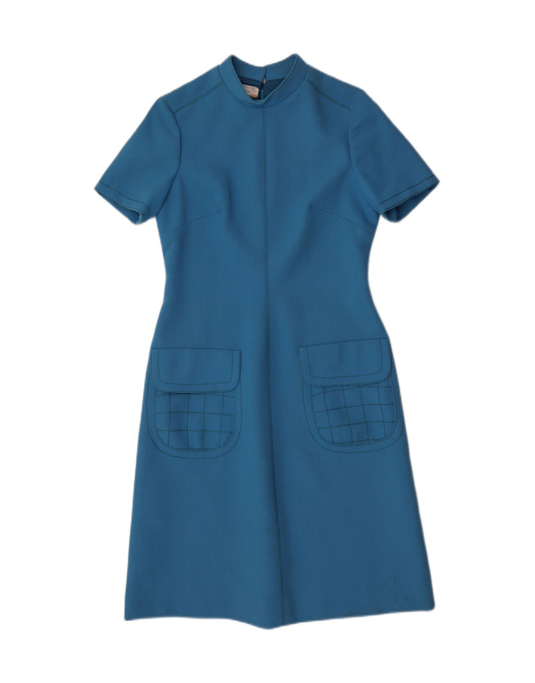 Vintage γυναικείο φόρεμα με θήκη IT 44 Medium Blue