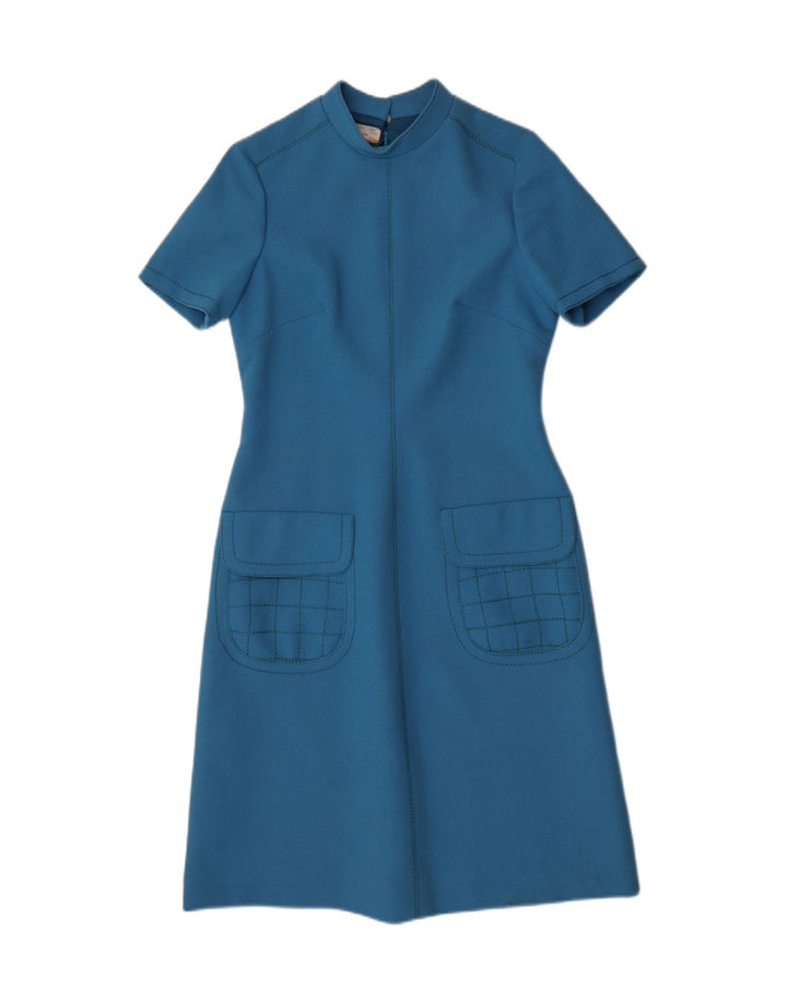 Vintage γυναικείο φόρεμα με θήκη IT 44 Medium Blue