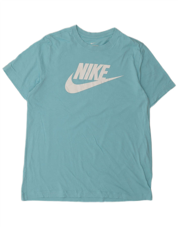 Ανδρικό μπλουζάκι Nike, μεγάλο μπλε βαμβακερό