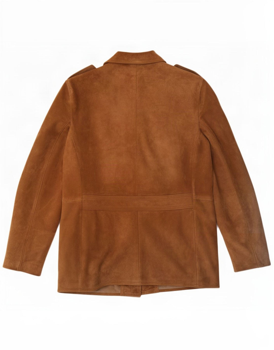 Vintage Ανδρικό Military Suede Jacket UK 38 Medium Beige Leather