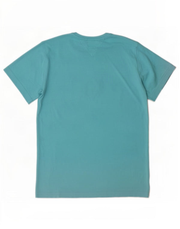 Tommy Hilfiger Ανδρικό γραφικό T-Shirt Top Μικρό Μπλε Βαμβακερό