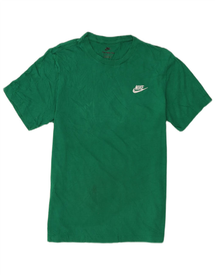 Ανδρικό μπλουζάκι Nike, μεσαίο πράσινο βαμβακερό
