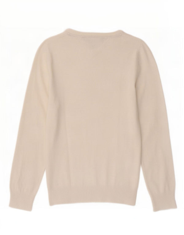 Tommy Hilfiger Γυναικείο πουλόβερ με λαιμόκαυστο UK 12 Medium White