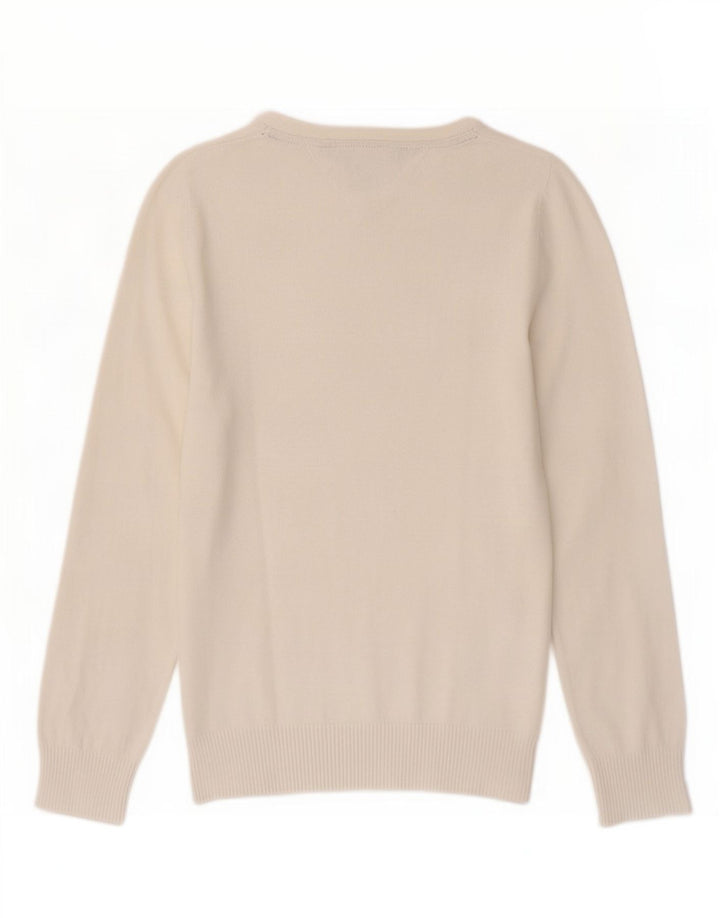 Tommy Hilfiger Γυναικείο πουλόβερ με λαιμόκαυστο UK 12 Medium White