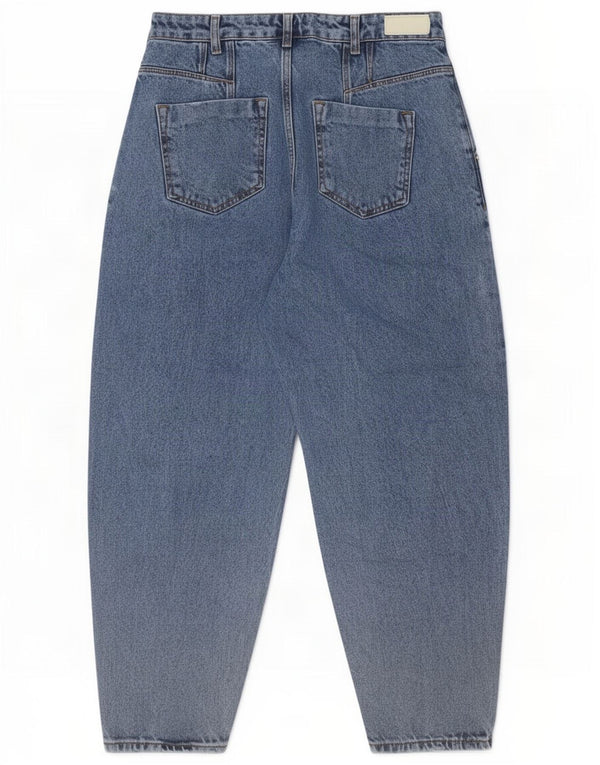 Zara Γυναικείο Ψηλόμεσο Crop Loose Jeans EU 38 Small W28 L25 Μπλε βαμβακερό