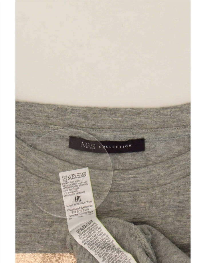 Marks & Spencer Γυναικείο τοπ μακρυμάνικο UK 16 Large Grey