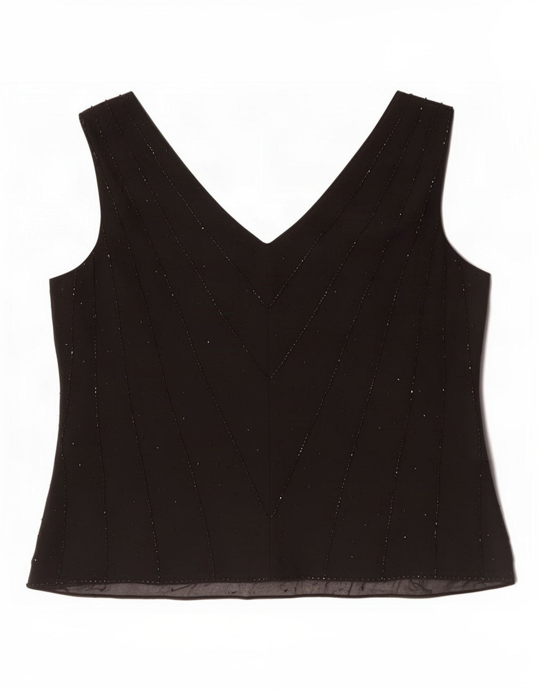 Marks & Spencer Γυναικεία Αμάνικη Μπλούζα Τοπ UK 20 2XL Μαύρο Μεταξωτό