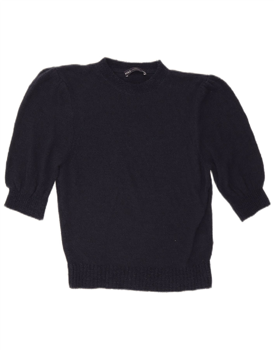 Marks & Spencer Γυναικείο πουλόβερ με λαιμόκοψη UK 12 Medium Navy Blue