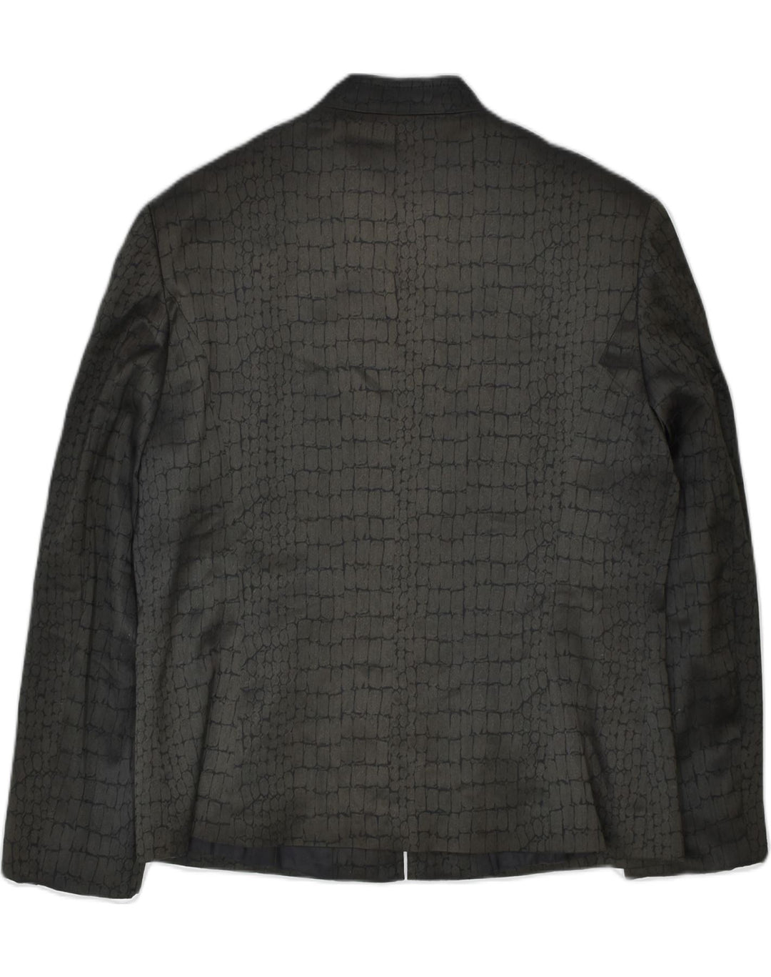 VINTAGE Womens Blazer Jacket UK 16 Large Grey Acetate | Vintage | Thrift | Second-Hand | Used Clothing | Messina Hembry 