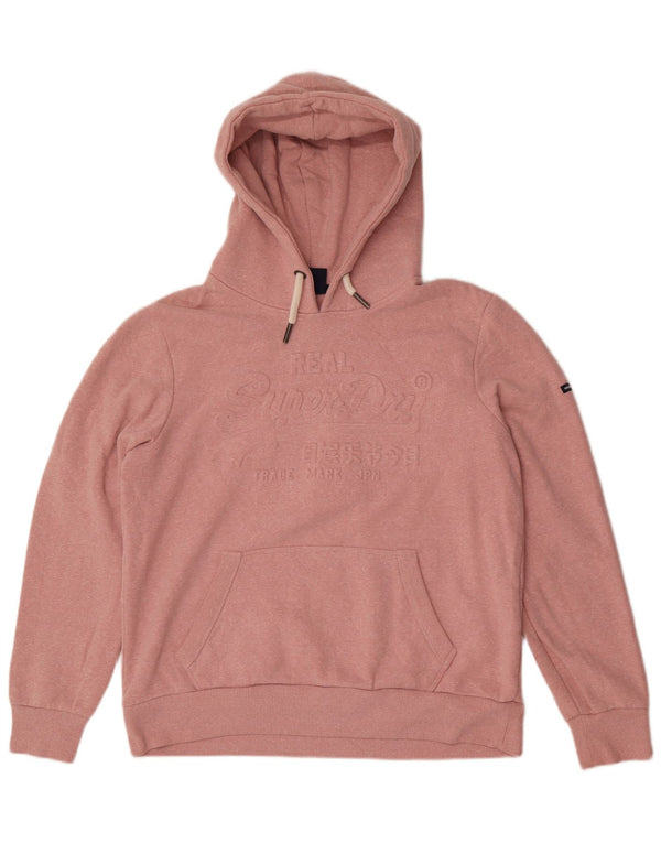 Superdry Γυναικείο Γραφικό Hoodie Jumper UK 16 Large Pink