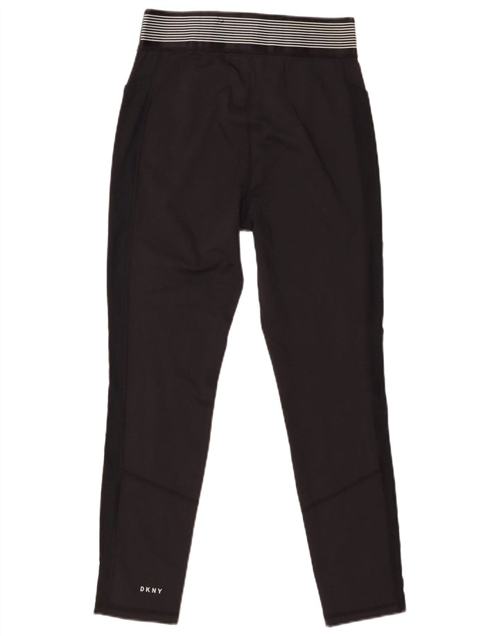 Dkny Γυναικεία γραφικά Crop κολάν UK 12 Medium Black Polyester