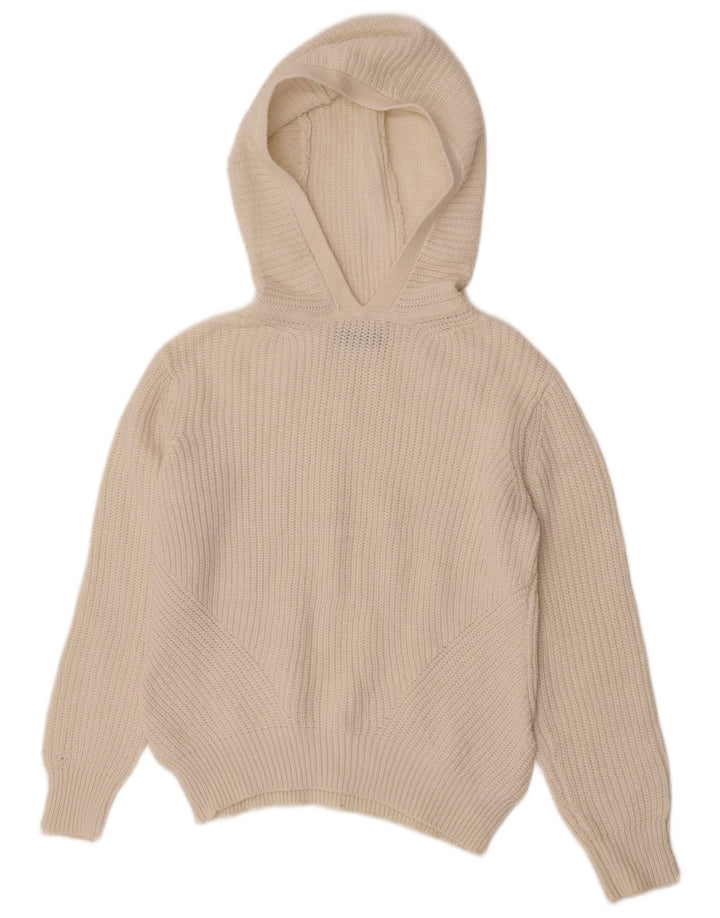Marks & Spencer Γυναικείο πουλόβερ με κουκούλα UK 10 Small Off White
