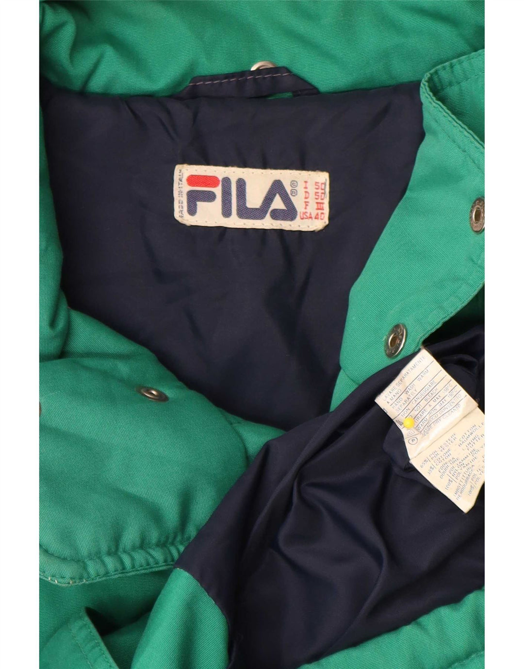 Fila Ανδρικό Μπουφάν Σκι IT 50 Μεσαίου Πράσινου Πολυεστέρα