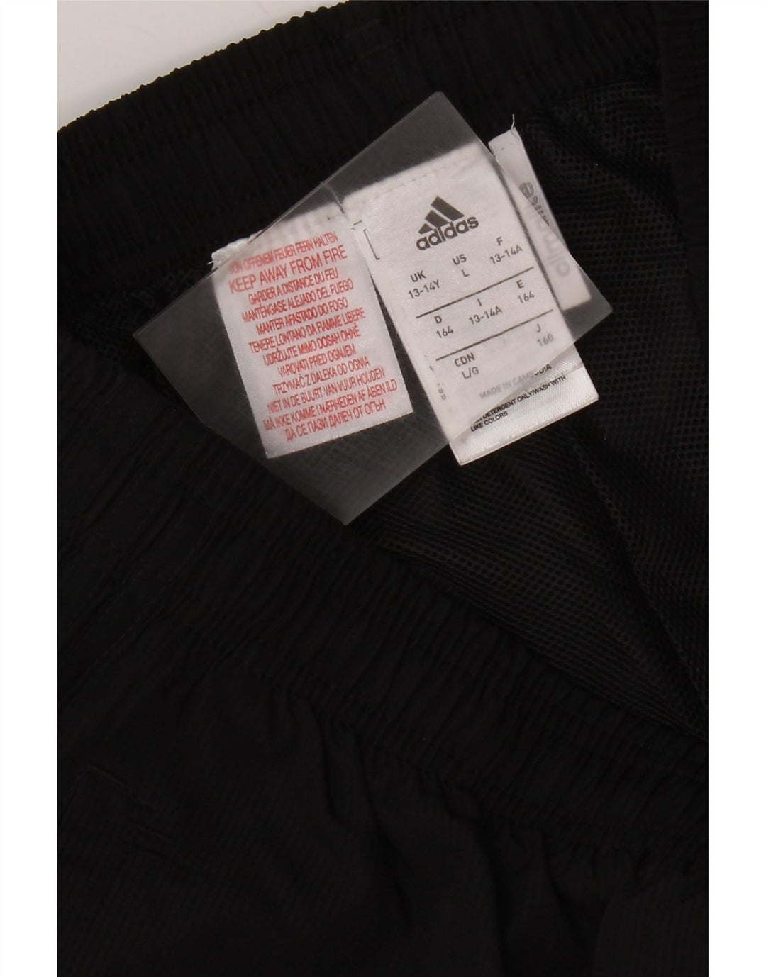 Παντελόνι αθλητικής φόρμας Adidas Boys Climalite 13-14 ετών μαύρο πολυεστέρα