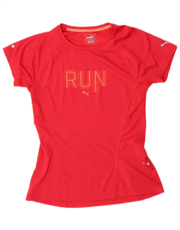 Γυναικείο γραφικό μπλουζάκι Puma Top UK 10 Small Red Polyester
