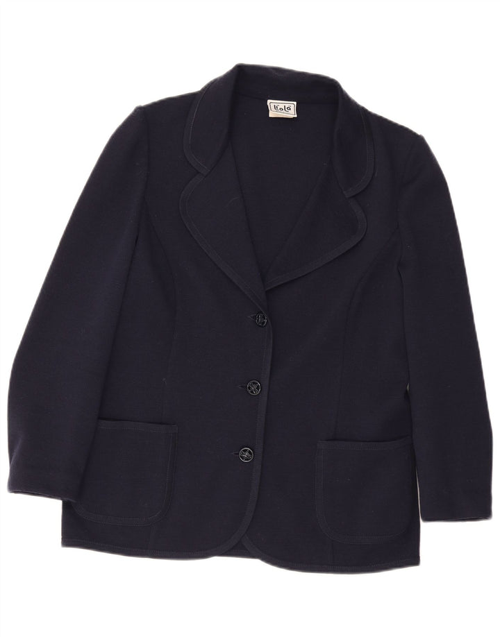 Liola Γυναικείο μπουφάν blazer 38 κουμπιών UK 38 Medium Navy Blue Wool