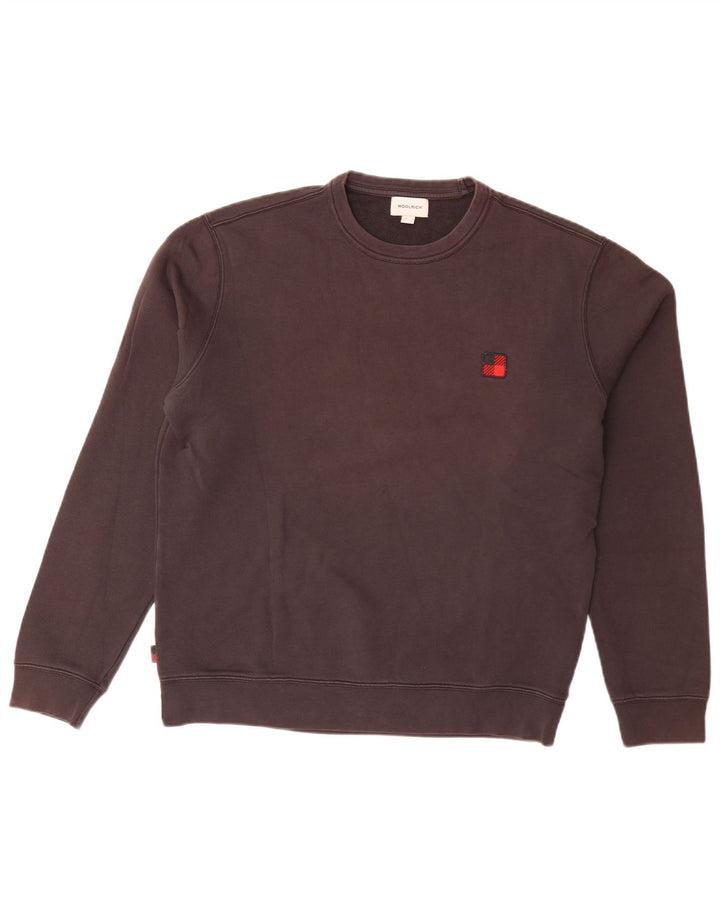Woolrich Ανδρικό φούτερ με χαλαρή εφαρμογή πουκάμισο από μικρό καφέ βαμβακερό