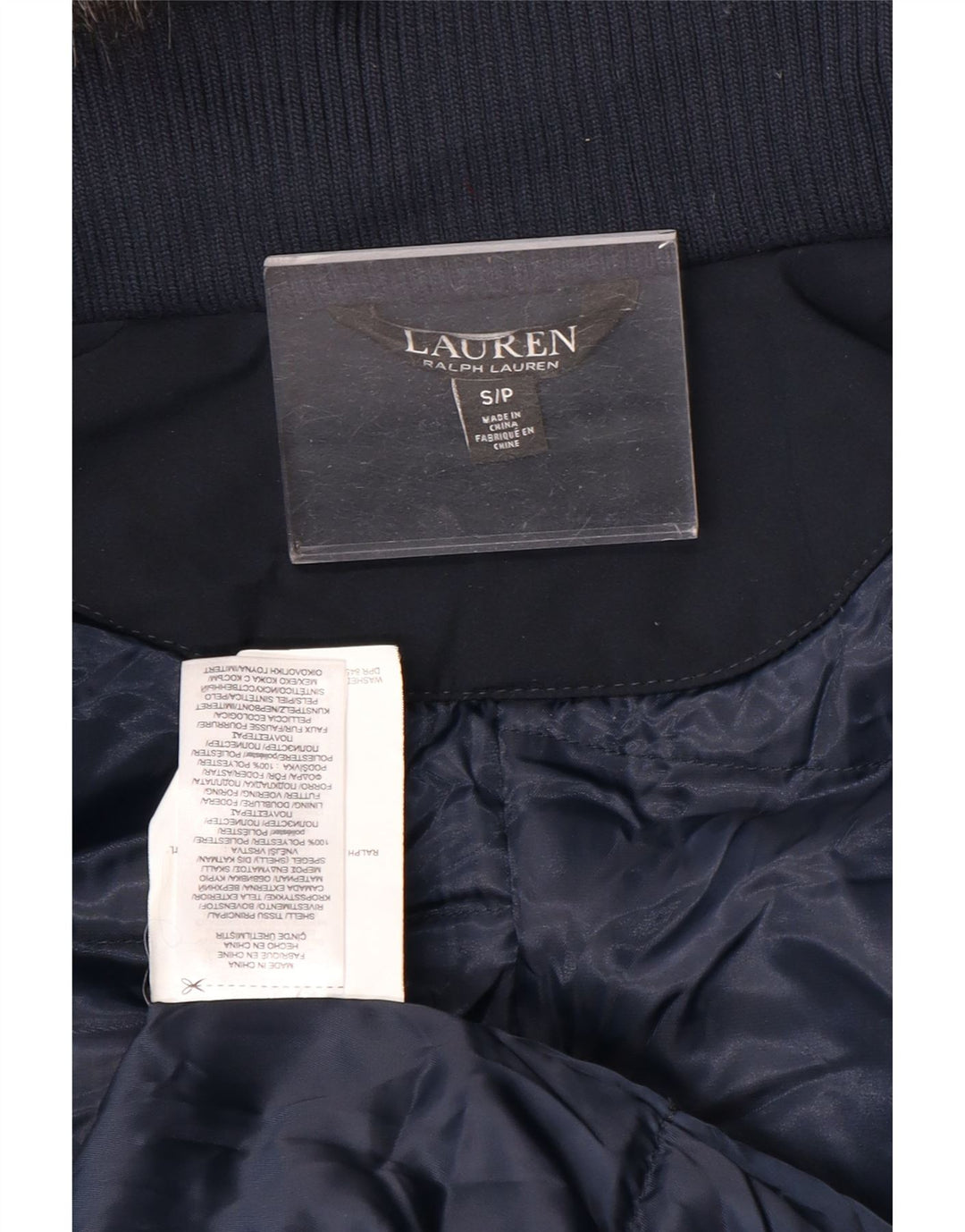 Ralph Lauren Γυναικείο μπουφάν Parka με κουκούλα UK 10 Small Navy Blue Polyester