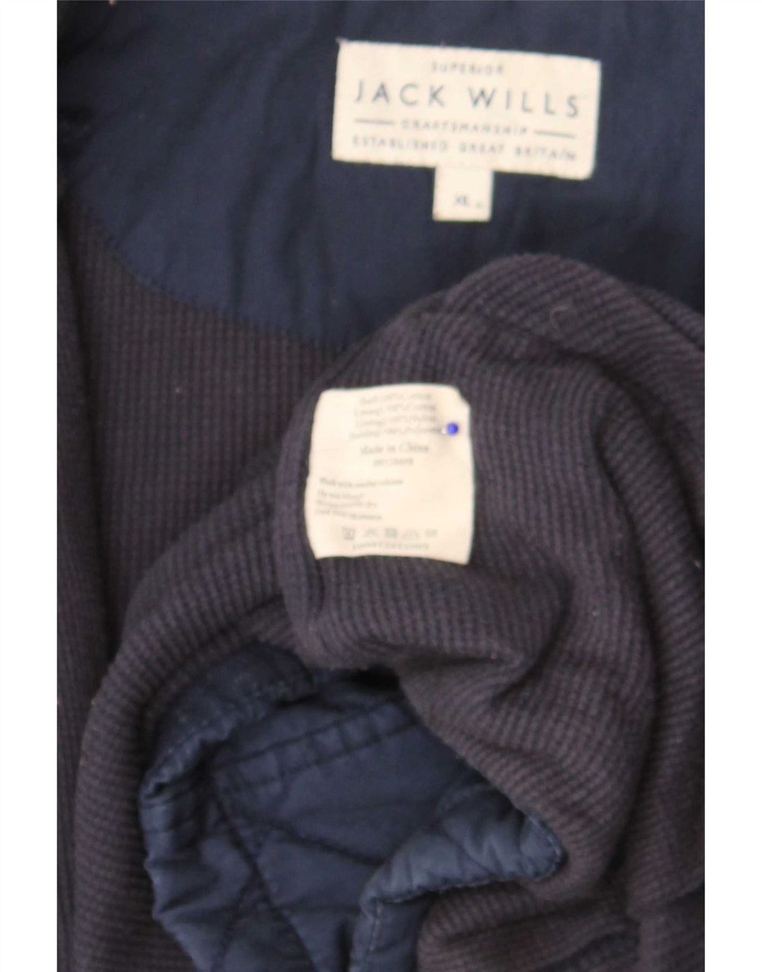 Jack Wills Ανδρικό καπιτονέ μπουφάν UK 42 XL Navy Blue Cotton