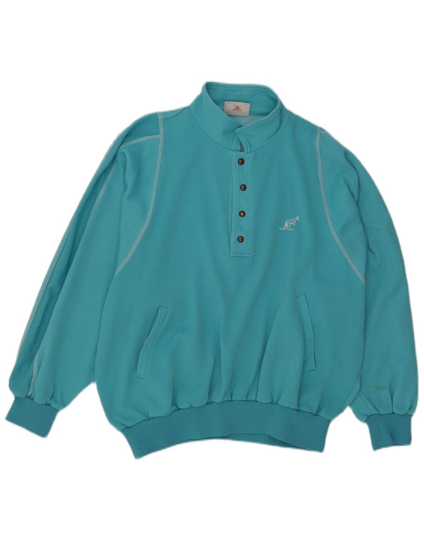 AUSTRALIAN L'ALPINA Ανδρικό φούτερ πόλο με λαιμόκοψη Jumper IT 54 XL Τυρκουάζ