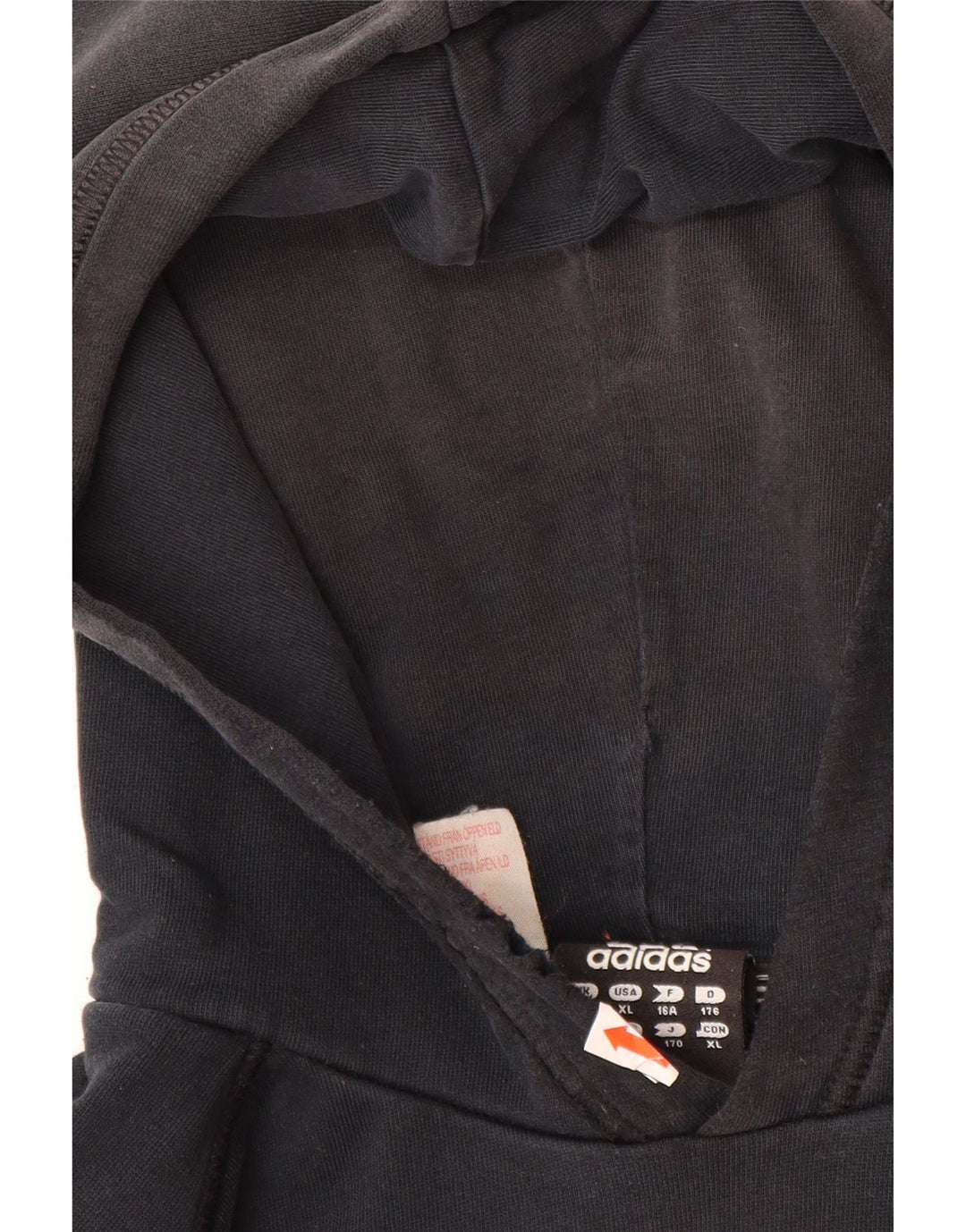 ADIDAS Boys Graphic Hoodie Jumper 15-16 ετών Μαύρο