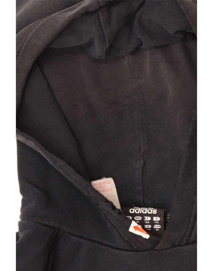 ADIDAS Boys Graphic Hoodie Jumper 15-16 ετών Μαύρο