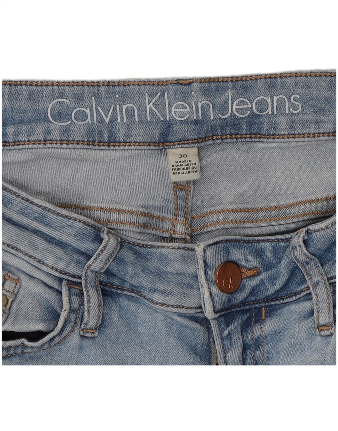 Calvin Klein Γυναικείο Slim Jeans W30 L27 Μπλε βαμβακερό