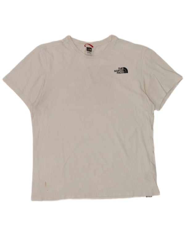 THE NORTH FACE Ανδρικό γραφικό T-Shirt Top Μεσαίο λευκό βαμβακερό