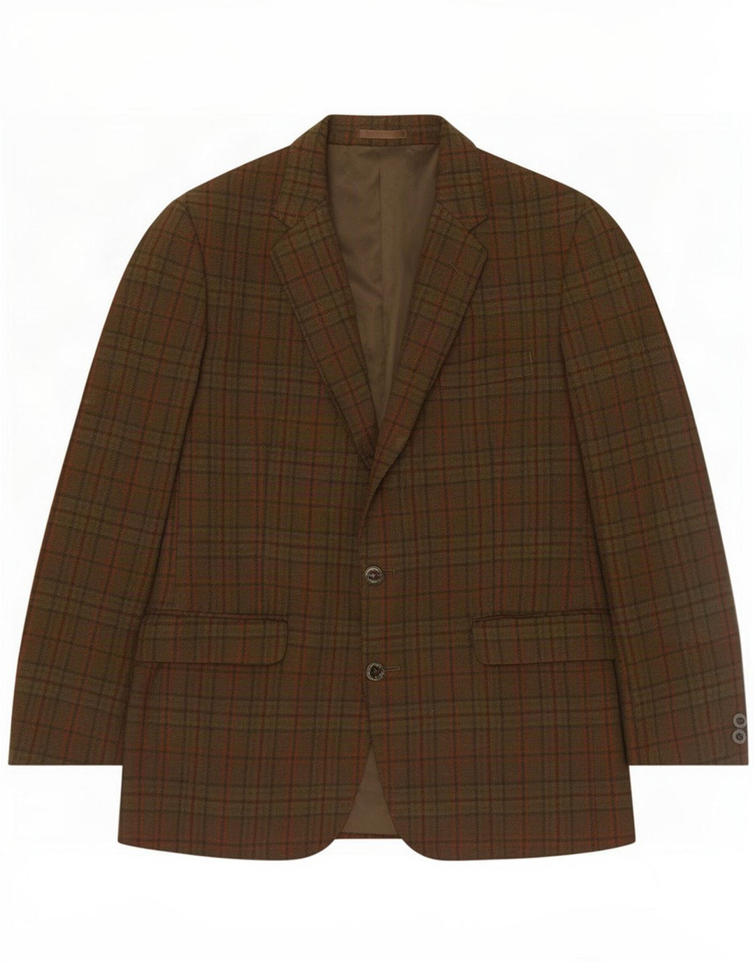 Centaur Ανδρικό σακάκι με 2 κουμπιά UK 38 Medium Khaki Check Wool