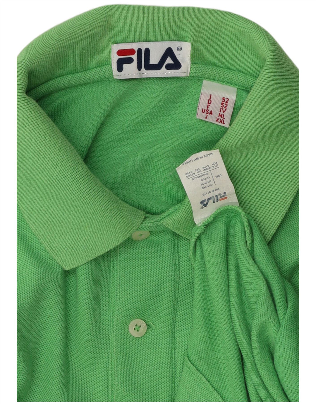 Fila Ανδρικό πουκάμισο πόλο IT 52 Μεγάλο πράσινο βαμβακερό