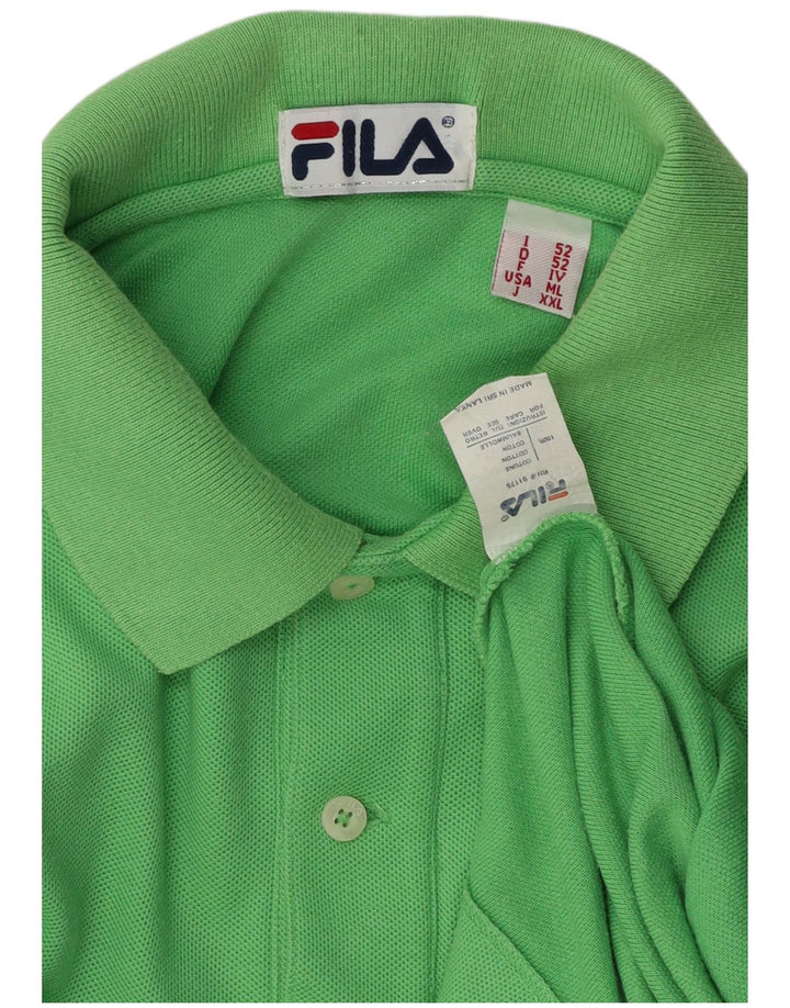 Fila Ανδρικό πουκάμισο πόλο IT 52 Μεγάλο πράσινο βαμβακερό