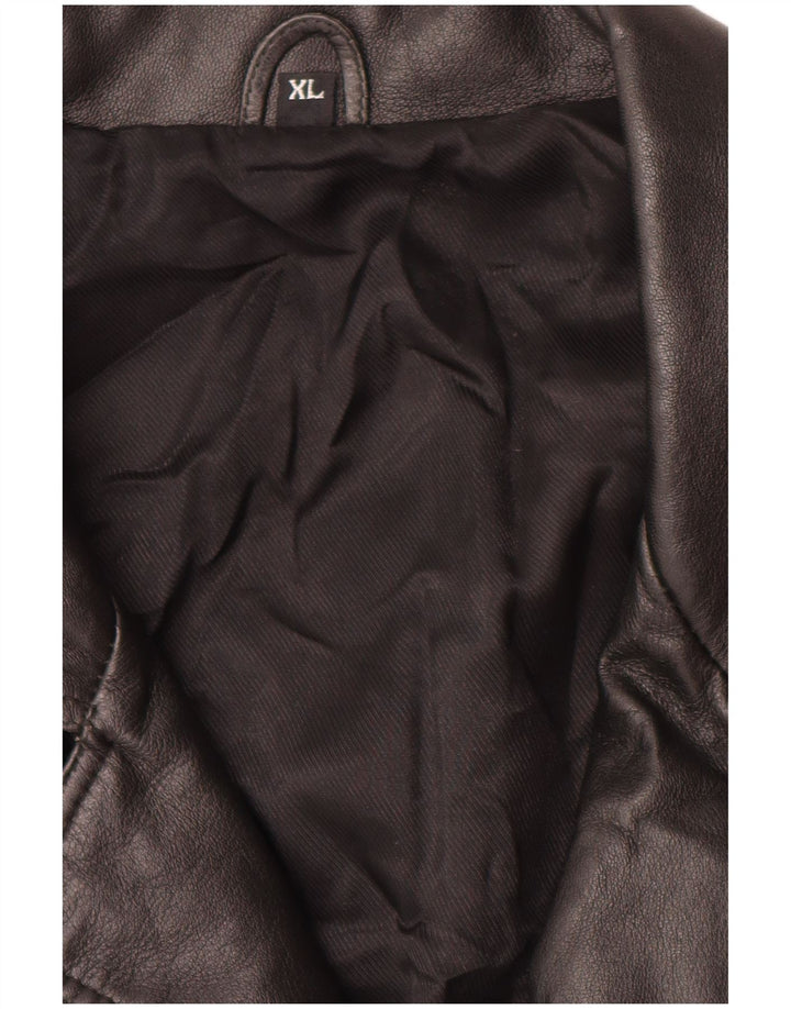 Vintage Ανδρικό Δερμάτινο Μπουφάν UK 42 XL Μαύρο Δερμάτινο