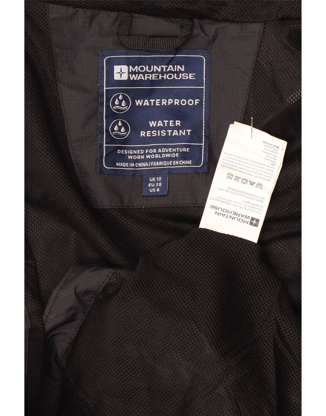 Mountain Warehouse Γυναικείο μπουφάν βροχής με κουκούλα UK 10 Small Black