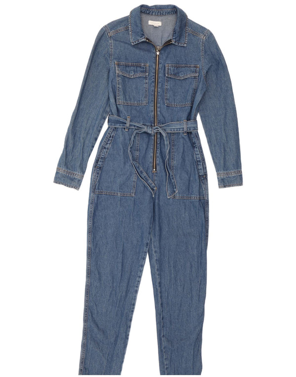 Topshop Γυναικεία μακρυμάνικη τζιν φόρμα UK 10 Small Blue Cotton