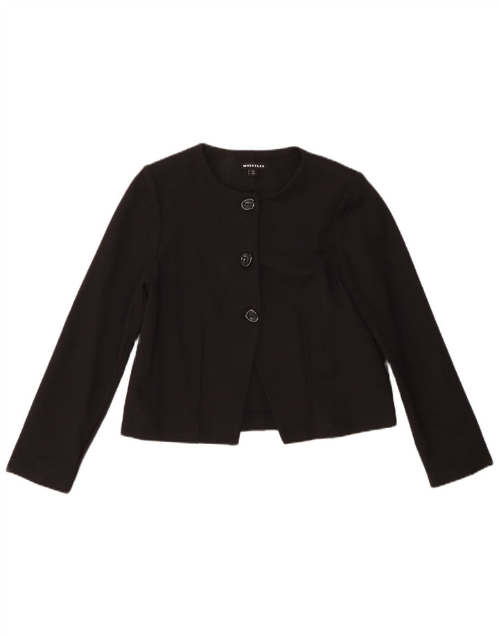 Whistles Γυναικείο σακάκι σακάκι με 3 κουμπιά UK 10 Small Black Viscose